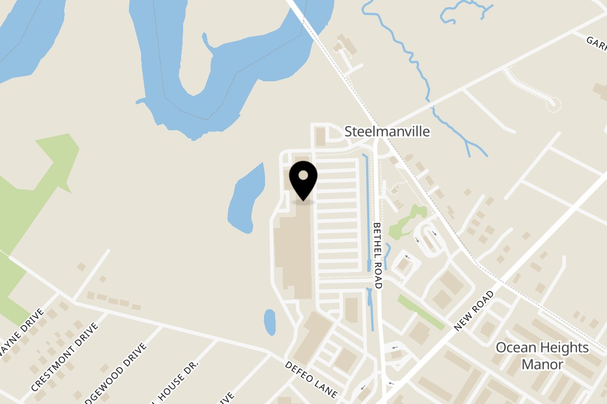 Map showing the location of Tony Beef Somers Point on 17 Bethel Rd in Somers Point